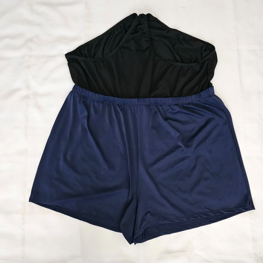 Swimsuit For All Women's Floral Side Tie Blouson Tankini And Shorts Plus Size 26 - Picture 4 of 16